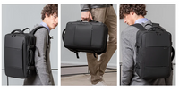Large-Capacity Waterproof Business & Travel Backpack with USB Charging