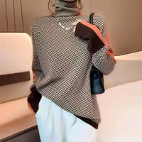 Ladies' roll neck sweater made of soft knit - Amira