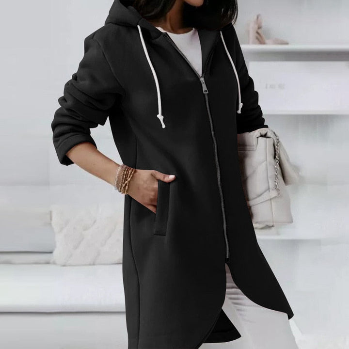 Ladies Hoodie Vest with Zip and Hood – Shaly