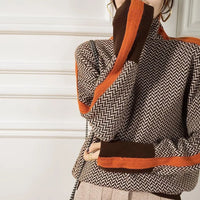 Ladies' roll neck sweater made of soft knit - Amira