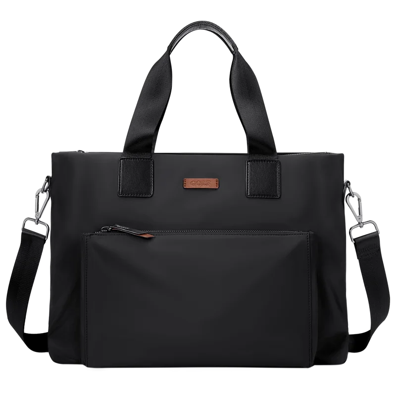Men’s Canvas Business Laptop Briefcase with Large Capacity