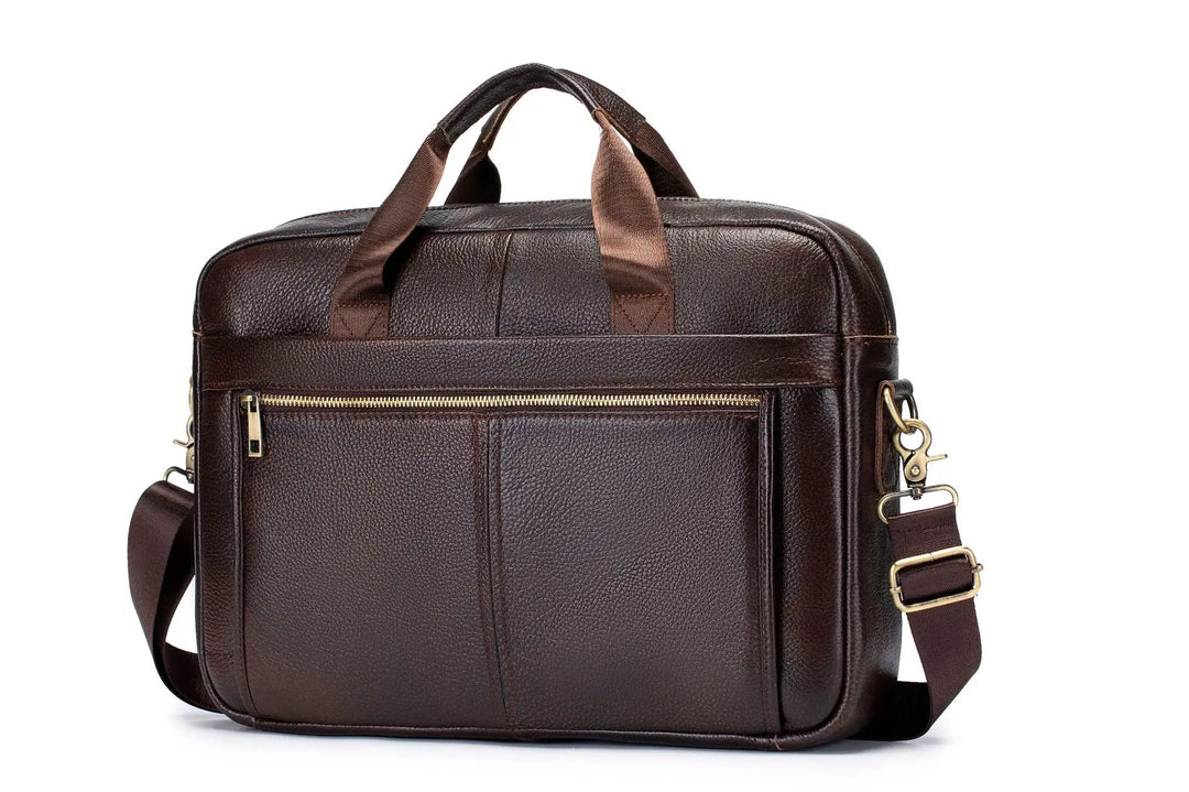 Genuine Cowhide Leather Vintage Laptop Briefcase