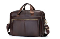 Genuine Cowhide Leather Vintage Laptop Briefcase