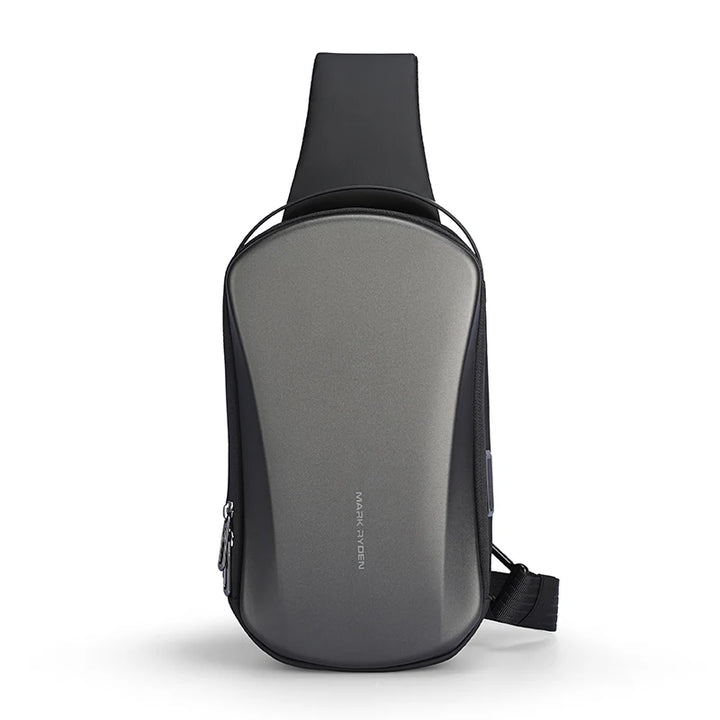 Waterproof Hard-Shell Crossbody Bag with USB Port