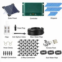 Solar Drip Irrigation System Kit Automatic Watering with 30 Modes & 7 Timers – AquaFlow