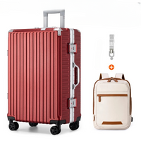 Aluminium Frame Luggage Case with Spinner Wheels & USB Charging Port