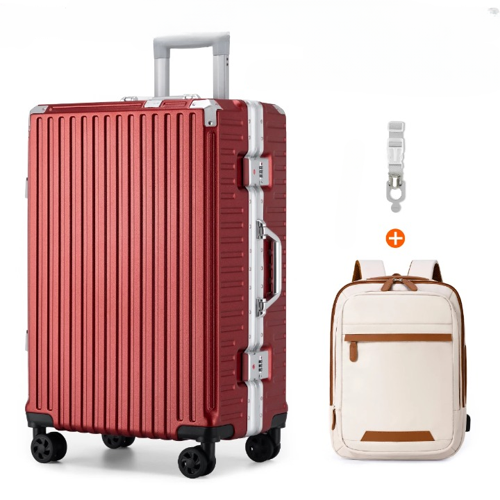 Aluminium Frame Luggage Case with Spinner Wheels & USB Charging Port