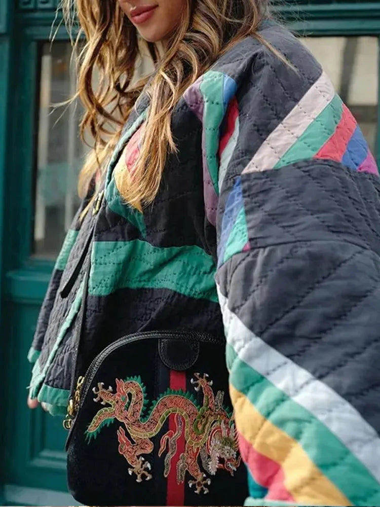 Striped Ladies' Jacket for Autumn – Amélie