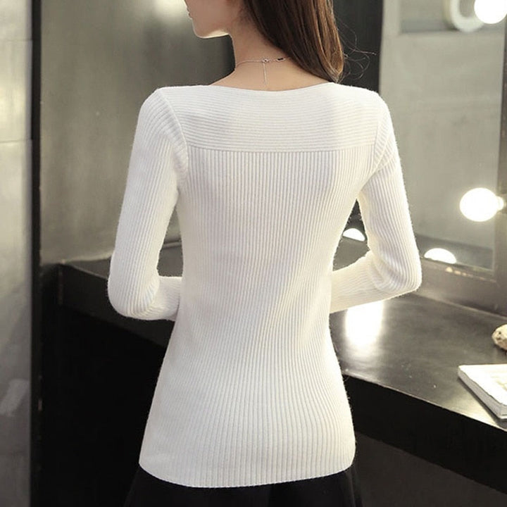 Ladies' knitted jumper with boat neckline – Maris