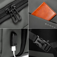 Large-Capacity Waterproof Business & Travel Backpack with USB Charging