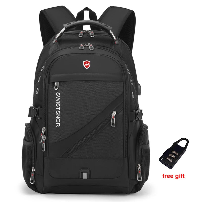 Extra-Large Waterproof Laptop & Travel Backpack with USB Charging