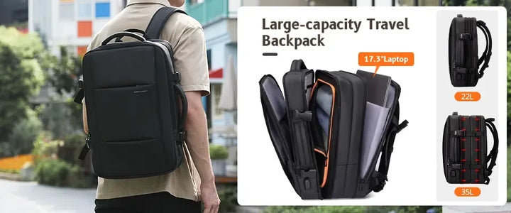 High-Capacity Waterproof Laptop & Travel Backpack with USB Charging