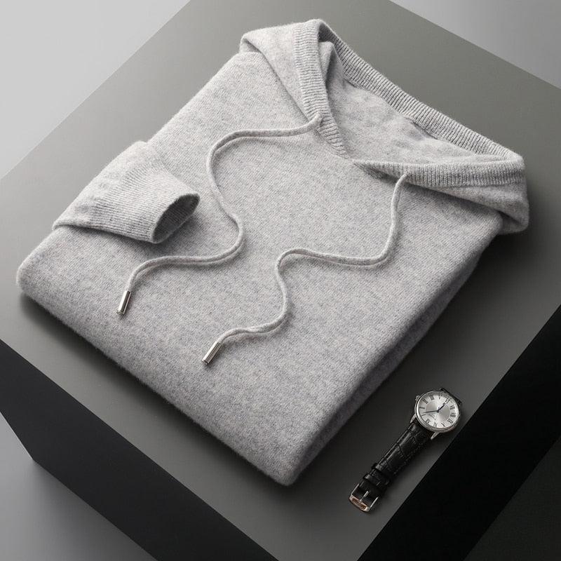 Men's hoodie made of merino wool – Cassiano autumn edition