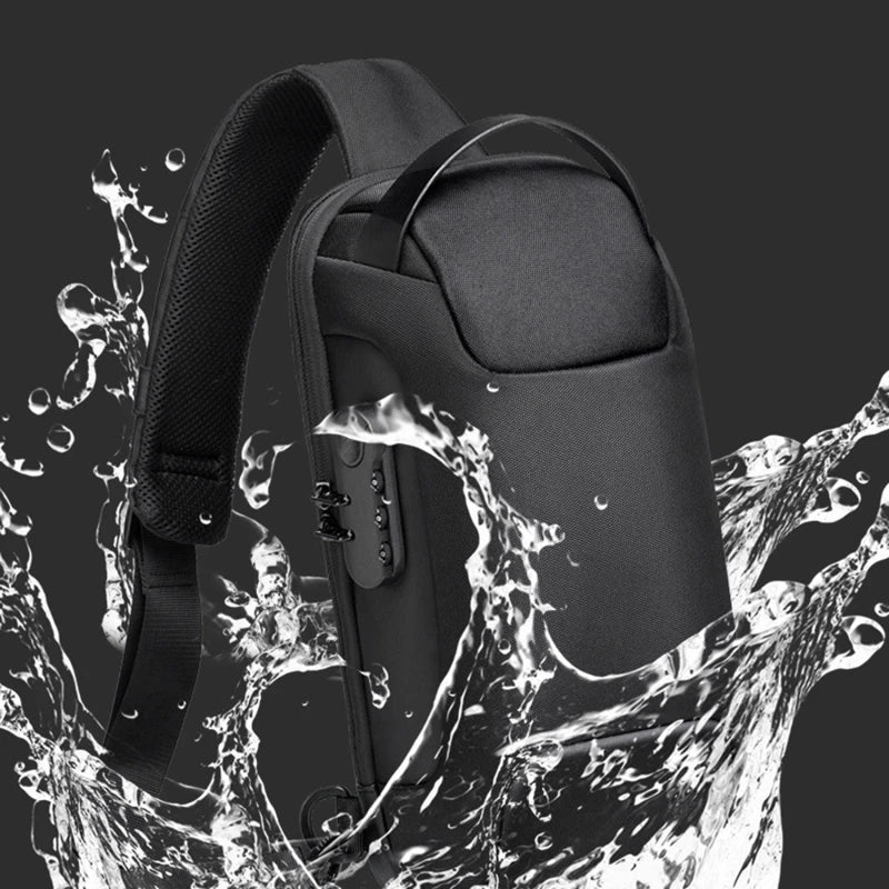 Waterproof Anti-Theft Crossbody & USB Shoulder Bag for Men