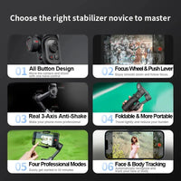 3-Axis Smartphone Gimbal Stabiliser with AI Tracking & Face Detection – Alvion