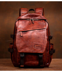 Handmade Vegetable-Tanned Leather Laptop Backpack