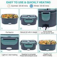 1.5L Electric Lunch Box Food Warmer 60W Portable Leak-Proof Heater – HeatBox