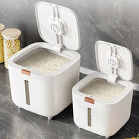 Rice Storage Box 5–10kg Airtight Moisture & Insect Resistant with Measuring Cup – GrainSafe