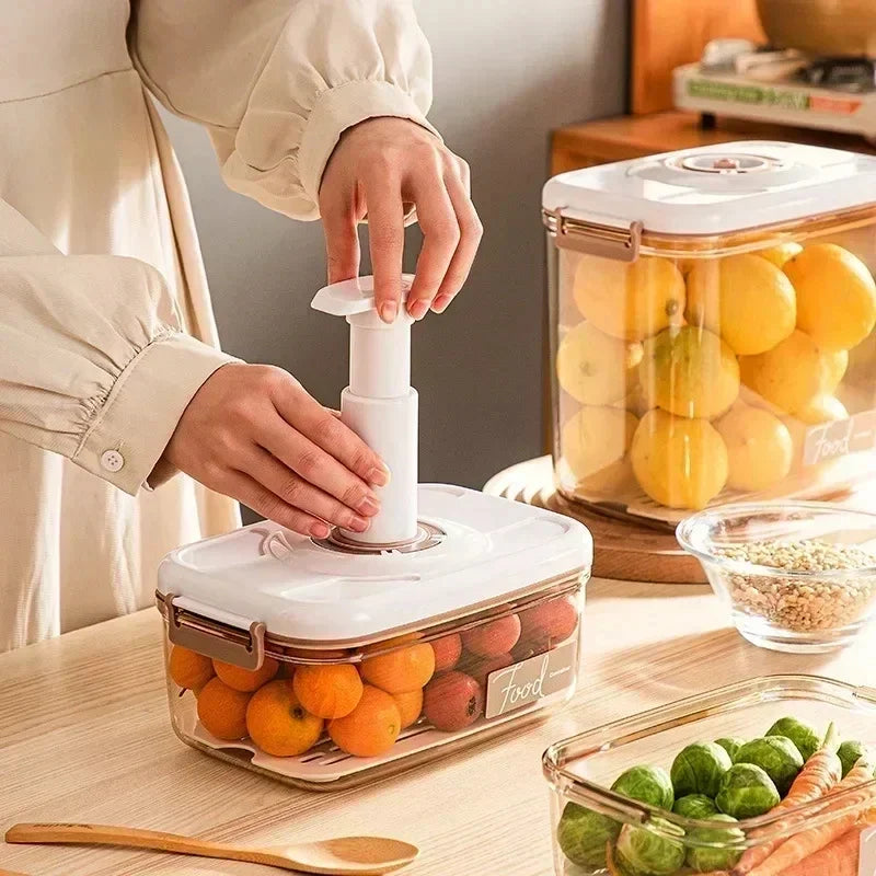Food Vacuum Storage Box Transparent Container with Hand Pump – FreshLock