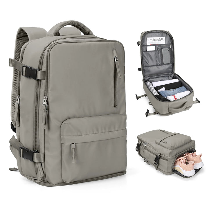 Cabin-Size Travel Backpack with Shoe and Wet Bag Compartments