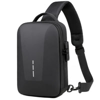 Secure Crossbody Travel Bag with Lock & USB Charging – Men's Shoulder Pack