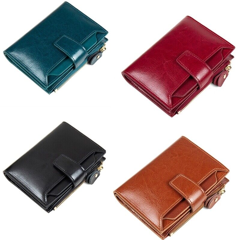Compact Multi-Functional Leather Wallet – RFID Blocking