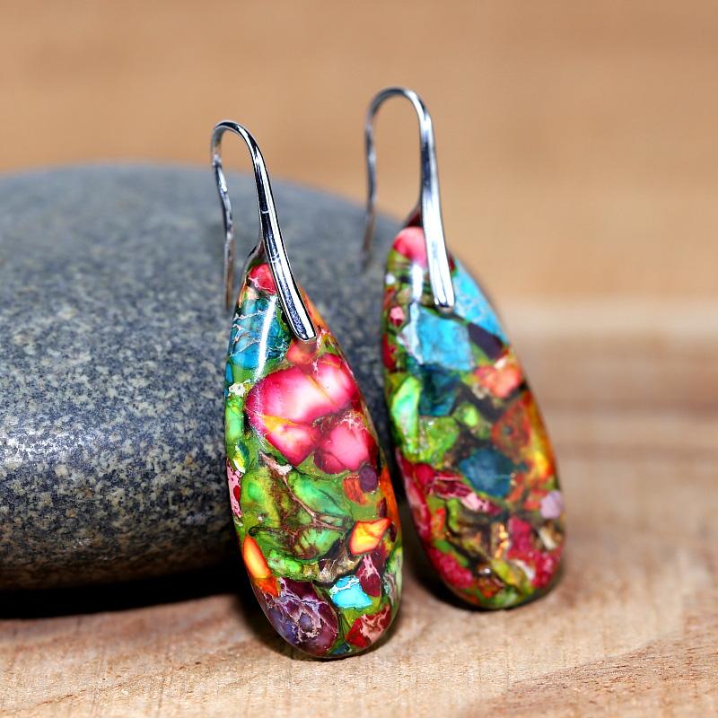 Spiritual Jasper Drop Earrings - Nerida