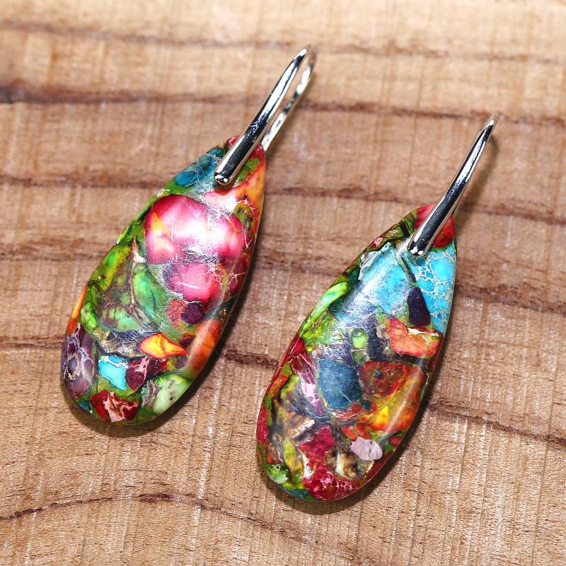 Spiritual Jasper Drop Earrings - Nerida