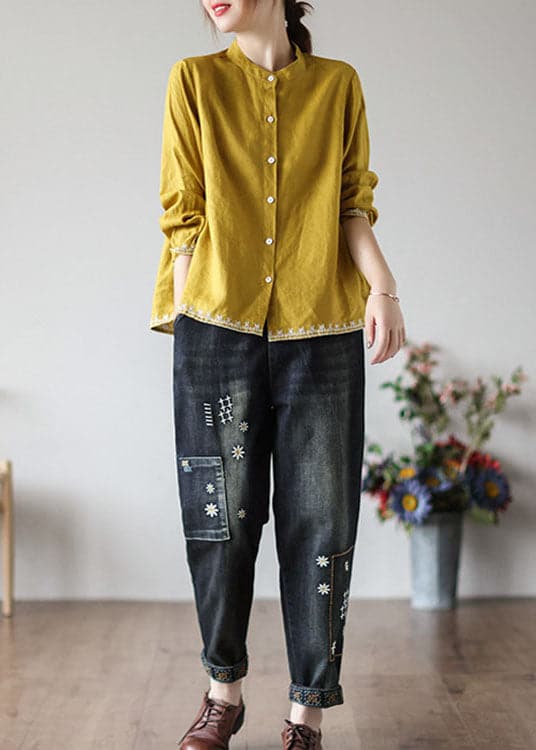 Ladies Embroidered Autumn Top – Yara