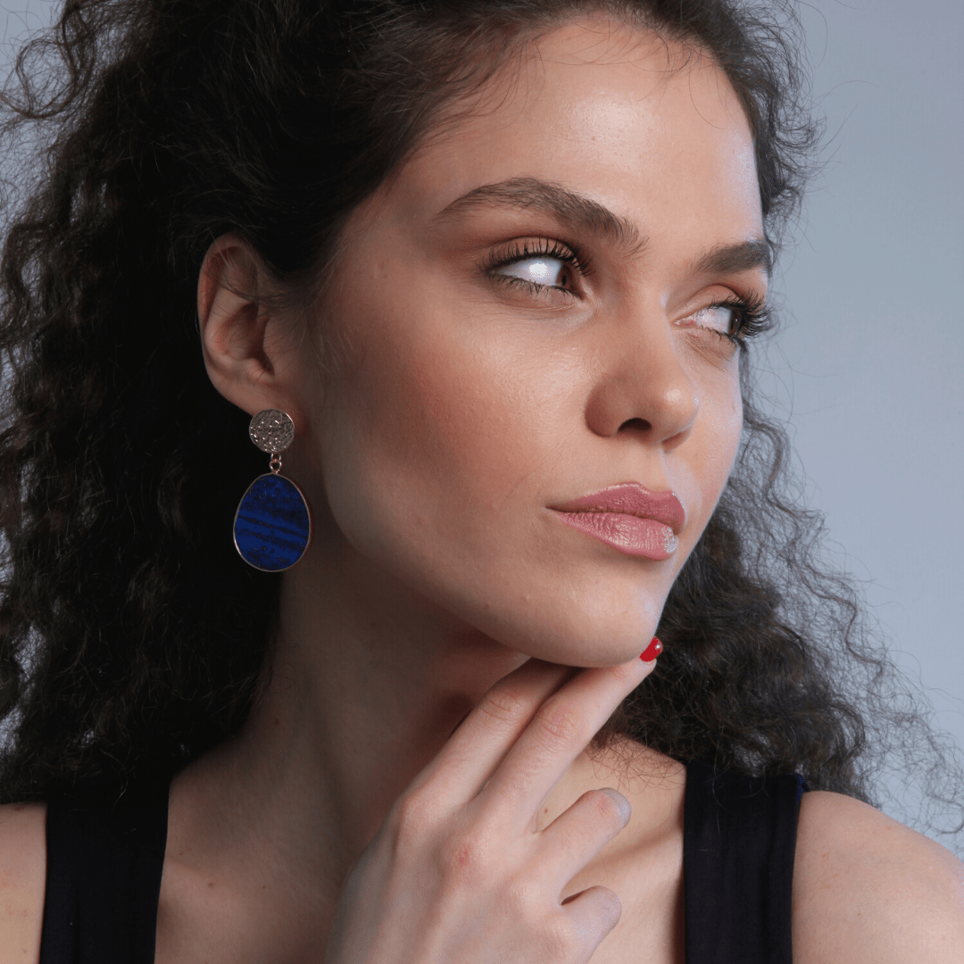 Protective Earrings - Celestial Lapis