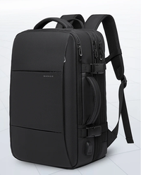 Large-Capacity Waterproof Business & Travel Backpack with USB Charging