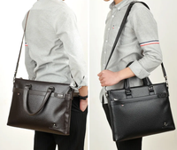 Soft PU Leather Business Laptop Shoulder Bag