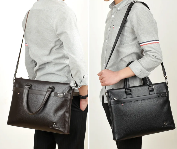Soft PU Leather Business Laptop Shoulder Bag