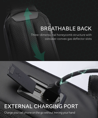 Waterproof Hard-Shell Crossbody Bag with USB Port