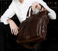 Large Genuine Leather Vintage Laptop Briefcase