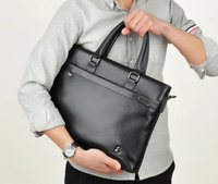 Soft PU Leather Business Laptop Shoulder Bag