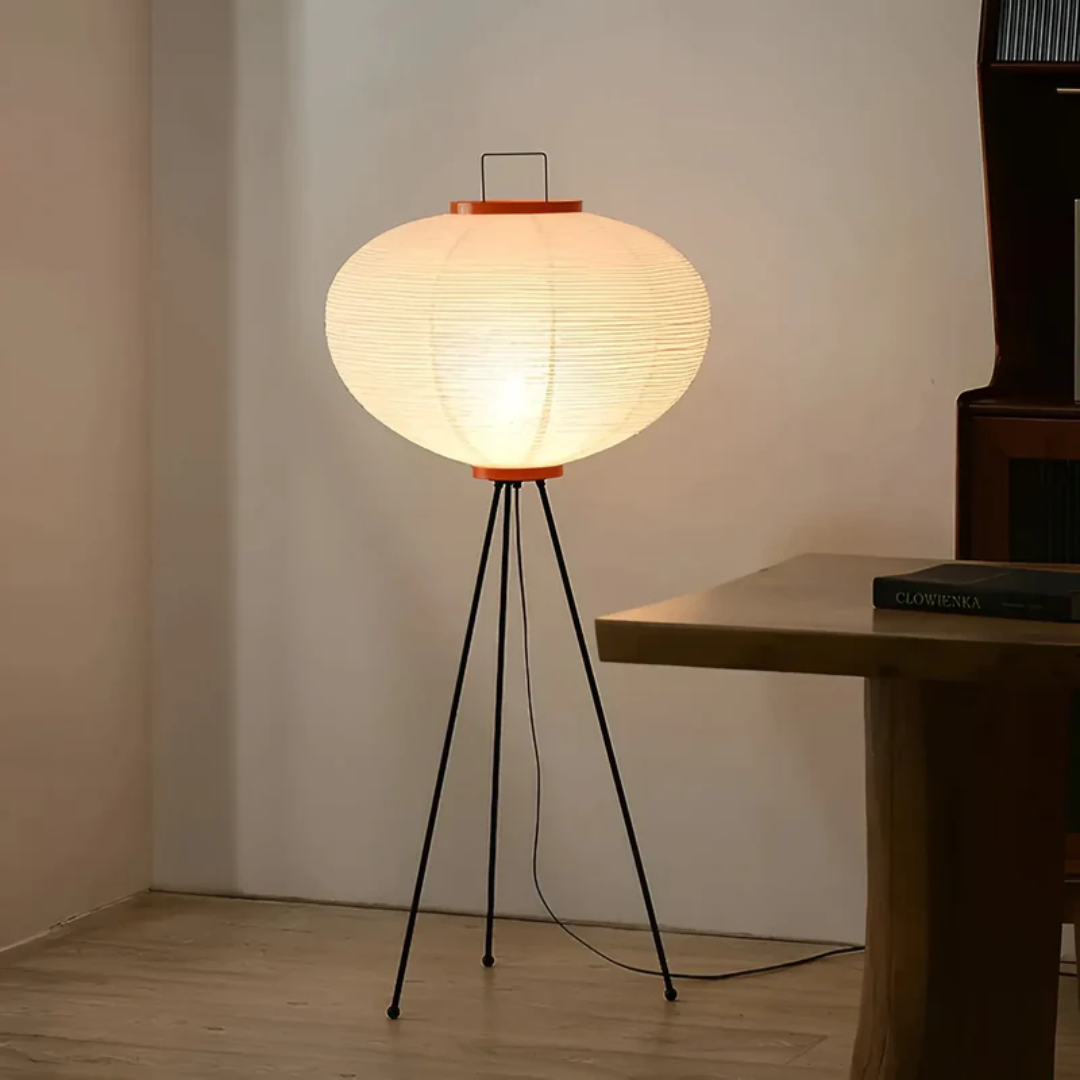 Wabi-Sabi Standing LED Lamp made of Rice Paper - ZenAura