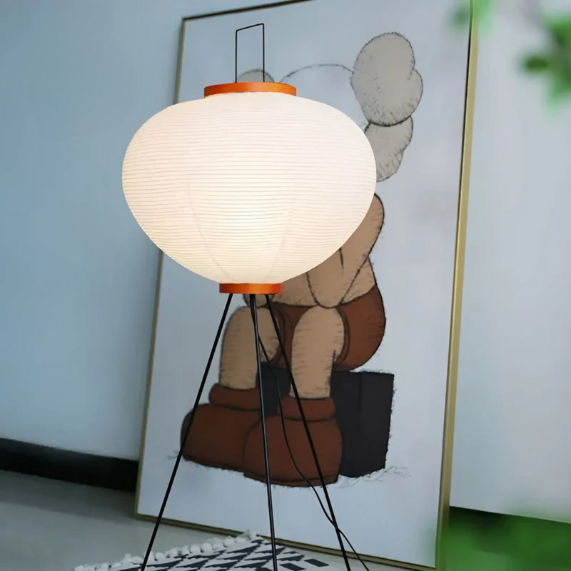 Wabi-Sabi Standing LED Lamp made of Rice Paper - ZenAura