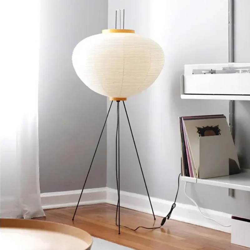 Wabi-Sabi Standing LED Lamp made of Rice Paper - ZenAura