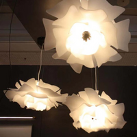 Design Pendant Light Flower White Metal - Sophia