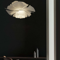Design Pendant Light Flower White Metal - Sophia