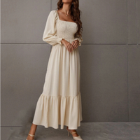 Women's transitional dress with Florentine neckline – Hermina