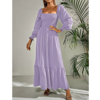 Women's transitional dress with Florentine neckline – Hermina