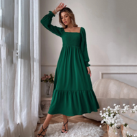 Women's transitional dress with Florentine neckline – Hermina