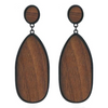 Boho Wood Teardrop Earrings | Trendy and Lightweight Jewellery