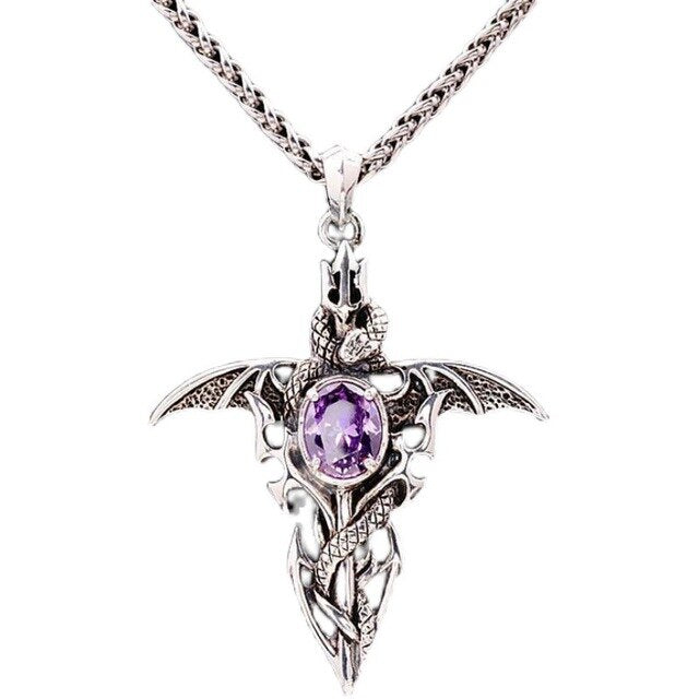 Vintage Demon Crystal Necklace