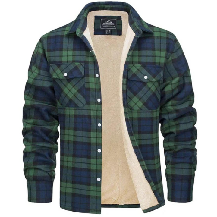 Fleece-lined men's check jacket – Arvid autumn edition