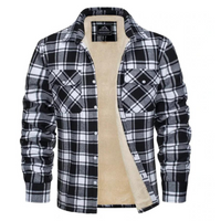 Fleece-lined men's check jacket – Arvid autumn edition