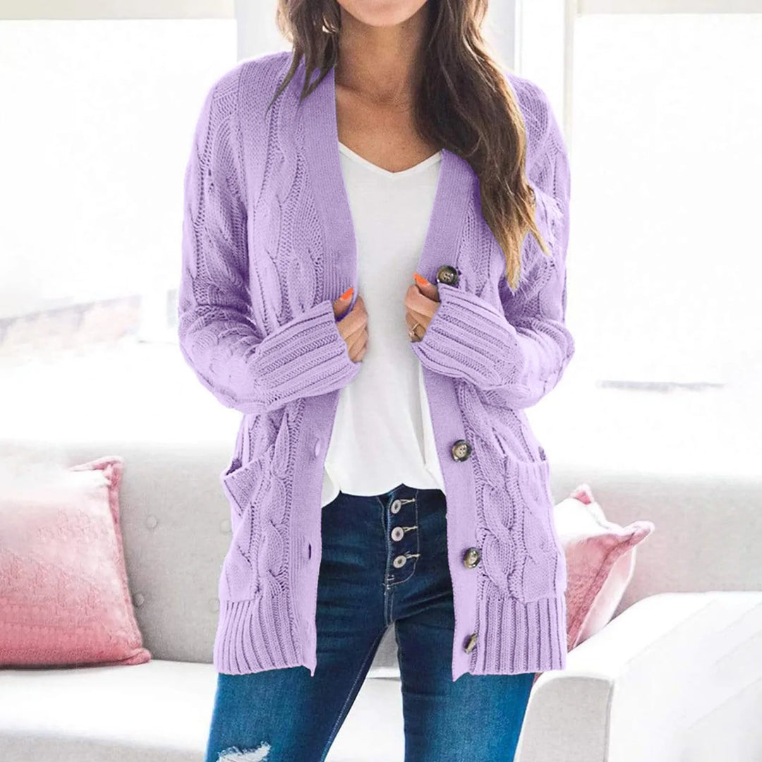 Knitted Women's Cardigan with Buttons – Noor