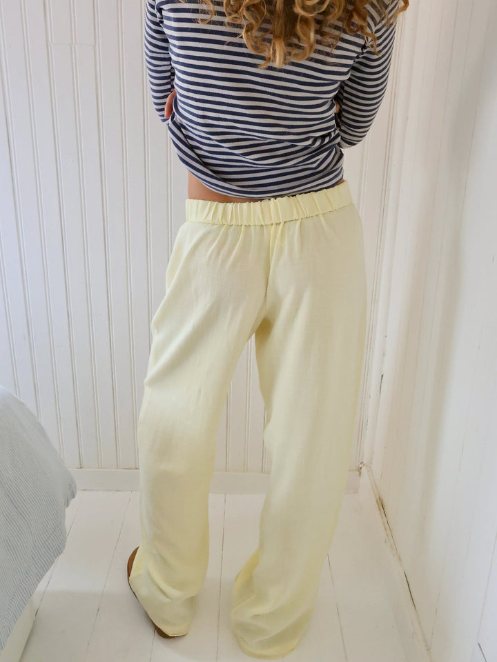 Ladies' lounge trousers with a stripe pattern – Elvira